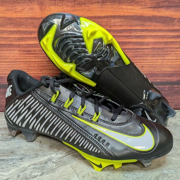 Nike Vapor Edge 360 VC Men's 8 Black White Volt Football Cleats DO6294-001 - Picture 1 of 8